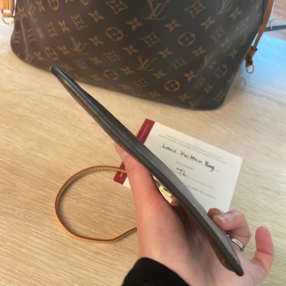 Louis Vuitton 2022 Monogram/Cerise Neverfull POUCH 🎆RFID Chipped🎆 - Picture 6 of 9